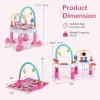 imageINFANS Baby Bouncer Activity Center 5 in 1 Toddler Bouncing Activity Saucer Playtime Mat Activity Table with 360Rotating Seat 3 Adjustable Height Foldable Exersaucer Learning Walker Pink