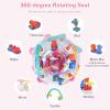 imageINFANS Baby Bouncer Activity Center 5 in 1 Toddler Bouncing Activity Saucer Playtime Mat Activity Table with 360Rotating Seat 3 Adjustable Height Foldable Exersaucer Learning Walker Pink