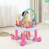 imageINFANS Baby Bouncer Activity Center 5 in 1 Toddler Bouncing Activity Saucer Playtime Mat Activity Table with 360Rotating Seat 3 Adjustable Height Foldable Exersaucer Learning Walker Pink