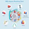 imageINFANS Baby Bouncer Activity Center 5 in 1 Toddler Bouncing Activity Saucer Playtime Mat Activity Table with 360Rotating Seat 3 Adjustable Height Foldable Exersaucer Learning Walker Grey