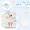imageINFANS Baby Changing Table Diaper Dresser Station with Latex Pad and Pillow 3 Hanging Boxes 2 Storage Racks Lockable Wheels Mobile Nursery Organizer for Newborn Infant with Boxes