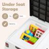 imageINFANS Kids Ride On Push Car Licensed Jeep FoottoFloor Sliding Toddler Toy with Engine Sound Horn Under Seat Storage Baby Walking Racer Gift for Boys Girls Age 153 PinkWhite