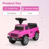 imageINFANS Kids Ride On Push Car Licensed Jeep FoottoFloor Sliding Toddler Toy with Engine Sound Horn Under Seat Storage Baby Walking Racer Gift for Boys Girls Age 153 PinkPink