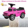 imageINFANS Kids Ride On Push Car Licensed Jeep FoottoFloor Sliding Toddler Toy with Engine Sound Horn Under Seat Storage Baby Walking Racer Gift for Boys Girls Age 153 PinkPink