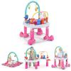 imageINFANS Baby Bouncer Activity Center 5 in 1 Toddler Bouncing Activity Saucer Playtime Mat Activity Table with 360Rotating Seat 3 Adjustable Height Foldable Exersaucer Learning Walker Pink