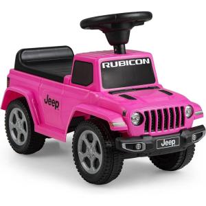 imageINFANS Kids Ride On Push Car Licensed Jeep FoottoFloor Sliding Toddler Toy with Engine Sound Horn Under Seat Storage Baby Walking Racer Gift for Boys Girls Age 153 PinkPink