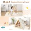 imageINFANS 12 in 1 Climbing Toys for Toddlers Upgrade Wooden Montessori Foldable Triangle Climber Set with Reversible Ramp Slide Ladder Seesaw Indoor Pikler Climb Activity Jungle for Kids Age 33 in 1
