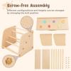 imageINFANS 12 in 1 Climbing Toys for Toddlers Upgrade Wooden Montessori Foldable Triangle Climber Set with Reversible Ramp Slide Ladder Seesaw Indoor Pikler Climb Activity Jungle for Kids Age 37 in 1