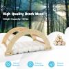 imageINFANS 4 in 1 Arch Climbing Toys for Toddlers Montessori Wooden Arch Climber Ladder Structure and Rocker with Cushion Pad Waldorf Children Indoor Gym Learning Playset for Kids Boys GirlsNatural