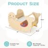 imageINFANS 4 in 1 Arch Climbing Toys for Toddlers Montessori Wooden Arch Climber Ladder Structure and Rocker with Cushion Pad Waldorf Children Indoor Gym Learning Playset for Kids Boys GirlsMacaron