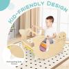 imageINFANS 4 in 1 Arch Climbing Toys for Toddlers Montessori Wooden Arch Climber Ladder Structure and Rocker with Cushion Pad Waldorf Children Indoor Gym Learning Playset for Kids Boys GirlsMacaron