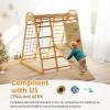 imageINFANS Indoor Jungle Gym 8 in 1 Kids Montessori Indoor Playground Climbing Playset for Toddlers with Slide Swing Net Monkey Bars Rope Ladder Wood Climber Toys for Boys GirlsNatural