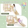 imageINFANS Indoor Jungle Gym 8 in 1 Kids Montessori Indoor Playground Climbing Playset for Toddlers with Slide Swing Net Monkey Bars Rope Ladder Wood Climber Toys for Boys GirlsGreen