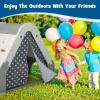 imageINFANS Triangle Climber with Tent Kids Hideaway Play Tent with Art Easel Rock Wall Climbing Waterproof Tent Cover Crawling Tunnel Toy Activity Play Set for Toddlers Indoor Outdoor 