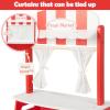 imageINFANS Grocery Store Marketplace Toy for Kids Wooden Market Stand Pretend Play Set with 36 Cutting Vegetables Fruits Pieces Role Food Shop Playset Gift for Boys Girls Ages 3Vegetable Supermarket