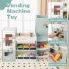 imageINFANS Kids Grocery Store Playset Wooden Supermarket Toy Set with Cash Register Vending Machine Play Food Accessories Blackboard Pretend Play Store Gift for Toddler Boys Girls Gray375 x 24 x 325