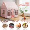 imageINFANS Kids Play Tent with Washable Mat Star Light Windows AntiTrip Large Playhouse Toys for Children Boys Girls Indoor Outdoor Princess Tents Castle for Toddlers BeigePink