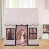 imageINFANS Kids Play Tent with Washable Mat Star Light Windows AntiTrip Large Playhouse Toys for Children Boys Girls Indoor Outdoor Princess Tents Castle for Toddlers BeigePink