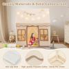imageINFANS Kids Play Tent with Washable Mat Star Light Windows AntiTrip Large Playhouse Toys for Children Boys Girls Indoor Outdoor Princess Tents Castle for Toddlers BeigeBeige