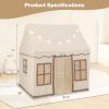 imageINFANS Kids Play Tent with Washable Mat Star Light Windows AntiTrip Large Playhouse Toys for Children Boys Girls Indoor Outdoor Princess Tents Castle for Toddlers BeigeBeige