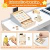 imageINFANS Kids Wooden Grocery Store Playset Supermarket Toy Set with Cash Register Stand Shopping Cart Blackboard Wooden Coins Grocery Store Marketplace Pretend Play for Toddlers
