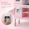 imageINFANS Play Kitchen for Kids Wooden Kids Play Kitchen Playset with Realistic Light ampamp Sounds Pots Pan Microwave Sink Children Pretend Cooking Toy Set Gift for Toddler Boys Girls Ages 3Pink