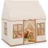 imageINFANS Kids Play Tent with Washable Mat Star Light Windows AntiTrip Large Playhouse Toys for Children Boys Girls Indoor Outdoor Princess Tents Castle for Toddlers BeigeBeige
