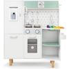 imageINFANS Play Kitchen for Kids Wooden Kids Play Kitchen Playset with Realistic Light ampamp Sounds Pots Pan Microwave Sink Children Pretend Cooking Toy Set Gift for Toddler Boys Girls Ages 3Green