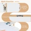 imageINFANS 3 in 1 Kids Art Table and Chair Set Toddler Craft and Play Wood Activity Desk with DoubleSided Easel Blackboard Whiteboard Paper Roll for Writing Children Furniture for Daycare NurseryNatural