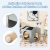 imageINFANS 3 in 1 Kids Table and Chair Set Wood Multi Activity Table with Removable Tabletop Storage Detachable Blackboard for Toddler Playing Drawing Arts Crafts3 PCS Children Furniture Dark Gray