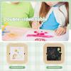 imageINFANS Kids Table and Chair Set 3 in 1 Wooden Activity Table with Removable Tabletop Blackboard and Whiteboard for Toddlers Arts Crafts Drawing Reading Playing Playroom Nursery GreyNatural