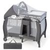 imageINFANS 4 in 1 Pack and Play Portable Travel Baby Playard with Bassinet Changing Table Canopy Mosquito Net Hanging Toys Music Box Storage Bag Large Playpen from Newborn to Toddlers PinkGrey