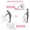 imageINFANS High Chair with OneHand Removable Tray 4 Lockable Wheels ampamp Large Storage Basket  MultiAdjustable Height Recline ampamp Footrest Removable Cushion Foldable for Baby Infantampamp ToddlerLight Pink