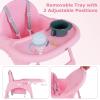 imageINFANS 4 in 1 Baby High Chair Convertible Highchair for Babies and Toddlers Infant Feeding Highchairs with Removable Tray Adjustable Footrest Compact Lightweight Highchair for 636 Months PinkPink