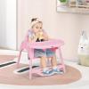 imageINFANS 4 in 1 Baby High Chair Convertible Highchair for Babies and Toddlers Infant Feeding Highchairs with Removable Tray Adjustable Footrest Compact Lightweight Highchair for 636 Months PinkPink