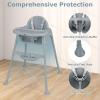 imageINFANS 4 in 1 Baby High Chair Convertible Highchair for Babies and Toddlers Infant Feeding Highchairs with Removable Tray Adjustable Footrest Compact Lightweight Highchair for 636 Months PinkGrey