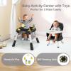 imageINFANS 9 in 1 High Chair Convertible Baby Highchair for Babies and Toddlers Table and Chair Set Building Block Infant Dining Booster Seat Kids Stool with Activity Children Play Kitchen PinkBlack