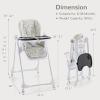 imageINFANS Baby High Chair 4 in 1 Convertible Booster Seat Quick Folding Portable Highchair for Babies and Toddlers with Adjustable Height Backrest Footrest 4 Lockable Wheels Removable Double TraysBear