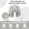 imageINFANS Baby High Chair Modern Convertible Design Highchair with Aluminum Construction 5 Different Heights Removable Tray Detachable PU Leather Cushion Dinning Seat for Infant and Toddlers