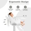 imageINFANS Baby High Chair Modern Convertible Design Highchair with Aluminum Construction 5 Different Heights Removable Tray Detachable PU Leather Cushion Dinning Seat for Infant and Toddlers