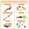 imageINFANS Balance Stepping Stones for Kids 6pcs NonSlip Plastic Balance Stones Indoor Outdoor Coordination Balance Blocks Promote Sensory Toddlers Coordination Skills for Age 38 Years11 PCS