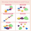 imageINFANS Balance Stepping Stones for Kids 6pcs NonSlip Plastic Balance Stones Indoor Outdoor Coordination Balance Blocks Promote Sensory Toddlers Coordination Skills for Age 38 Years6 PCS