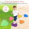 imageINFANS Balance Stepping Stones for Kids 6pcs NonSlip Plastic Balance Stones Indoor Outdoor Coordination Balance Blocks Promote Sensory Toddlers Coordination Skills for Age 38 Years6 PCS