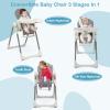 imageINFANS High Chair for Babies and Toddlers Foldable Highchair with 7 Different Heights 4 Reclining Backrest Seat 3 Setting Footrest Removable Tray Builtin Rear Wheels with Locks Grey