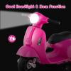 imageLicensed Vespa Kids Motorcycle by INFANS 6V Battery Powered Motorbike for Toddlers with Training Wheels Horn LED Lights Electric Ride on Toys for Boys Girls Aged 1836 Months WhitePink