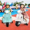 imageLicensed Vespa Kids Motorcycle by INFANS 6V Battery Powered Motorbike for Toddlers with Training Wheels Horn LED Lights Electric Ride on Toys for Boys Girls Aged 1836 Months WhiteWhite