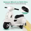 imageLicensed Vespa Kids Motorcycle by INFANS 6V Battery Powered Motorbike for Toddlers with Training Wheels Horn LED Lights Electric Ride on Toys for Boys Girls Aged 1836 Months WhiteWhite