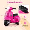 imageLicensed Vespa Kids Motorcycle by INFANS 6V Battery Powered Motorbike for Toddlers with Training Wheels Horn LED Lights Electric Ride on Toys for Boys Girls Aged 1836 Months WhitePink