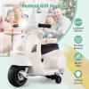 imageLicensed Vespa Kids Motorcycle by INFANS 6V Battery Powered Motorbike for Toddlers with Training Wheels Horn LED Lights Electric Ride on Toys for Boys Girls Aged 1836 Months WhiteWhite