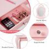 imageINFANS 2 in 1 Wooden Kids Princess Vanity Table ampamp Chair Set Child Pretend Play Makeup Table with Detachable Real Mirror Large Drawer Pretend Beauty Make Up Dressing Play Set for Girl1